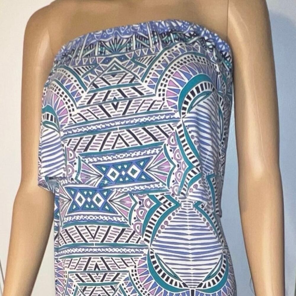 Tart maxi Bohemian sleeveless Aztec women’s size M stretchy knit‎ summer dress ￼